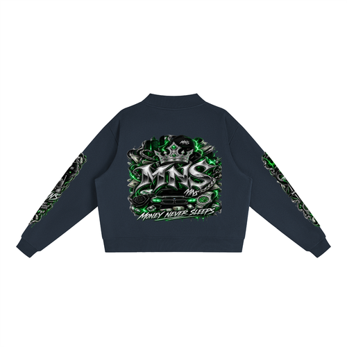 Essential Fleece Mock-Neck Crew Sweatshirt